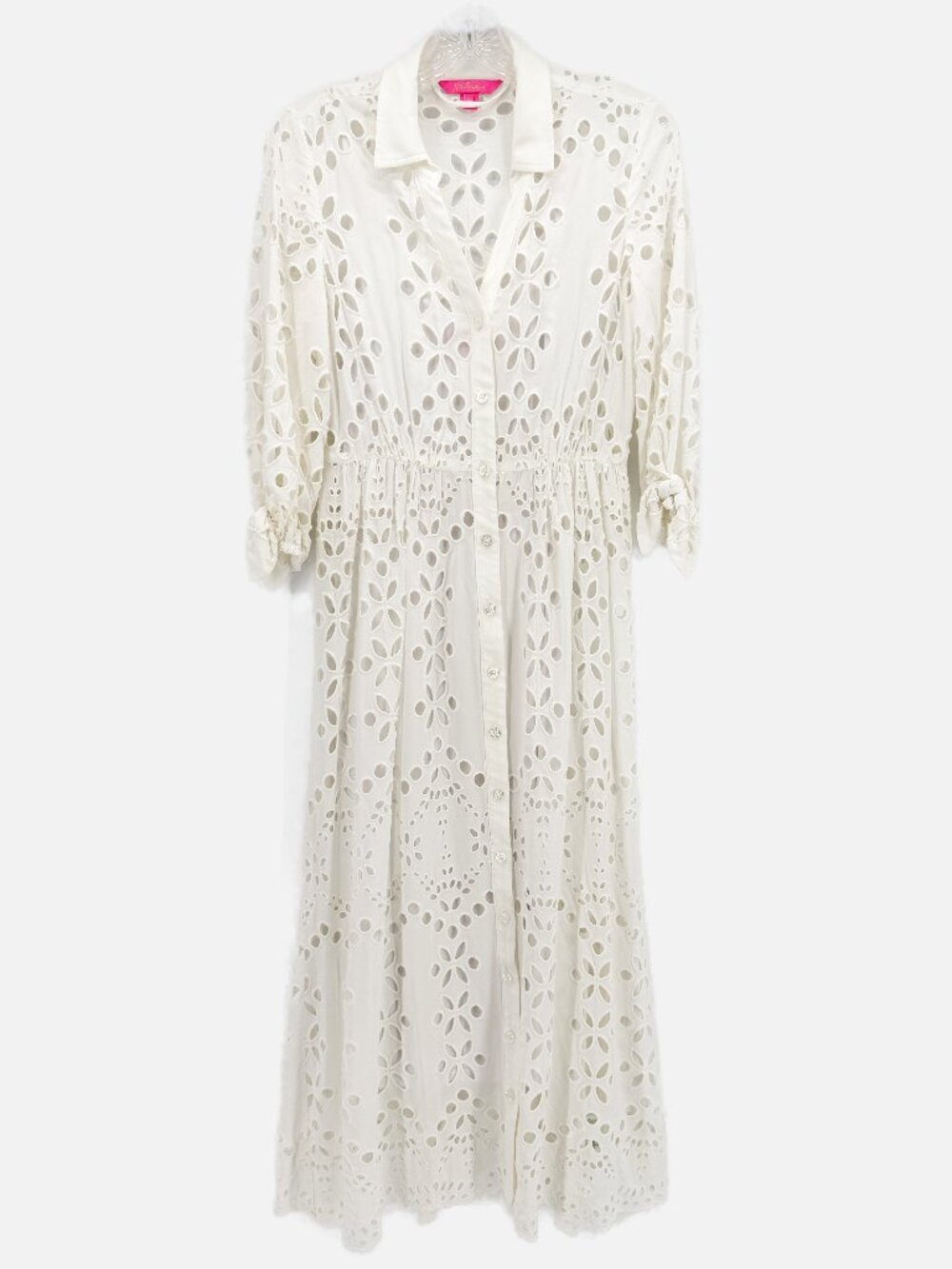 Lilly Pulitzer White Eyelet Amrita Midi Dress Size 0 - Picture 2 of 9